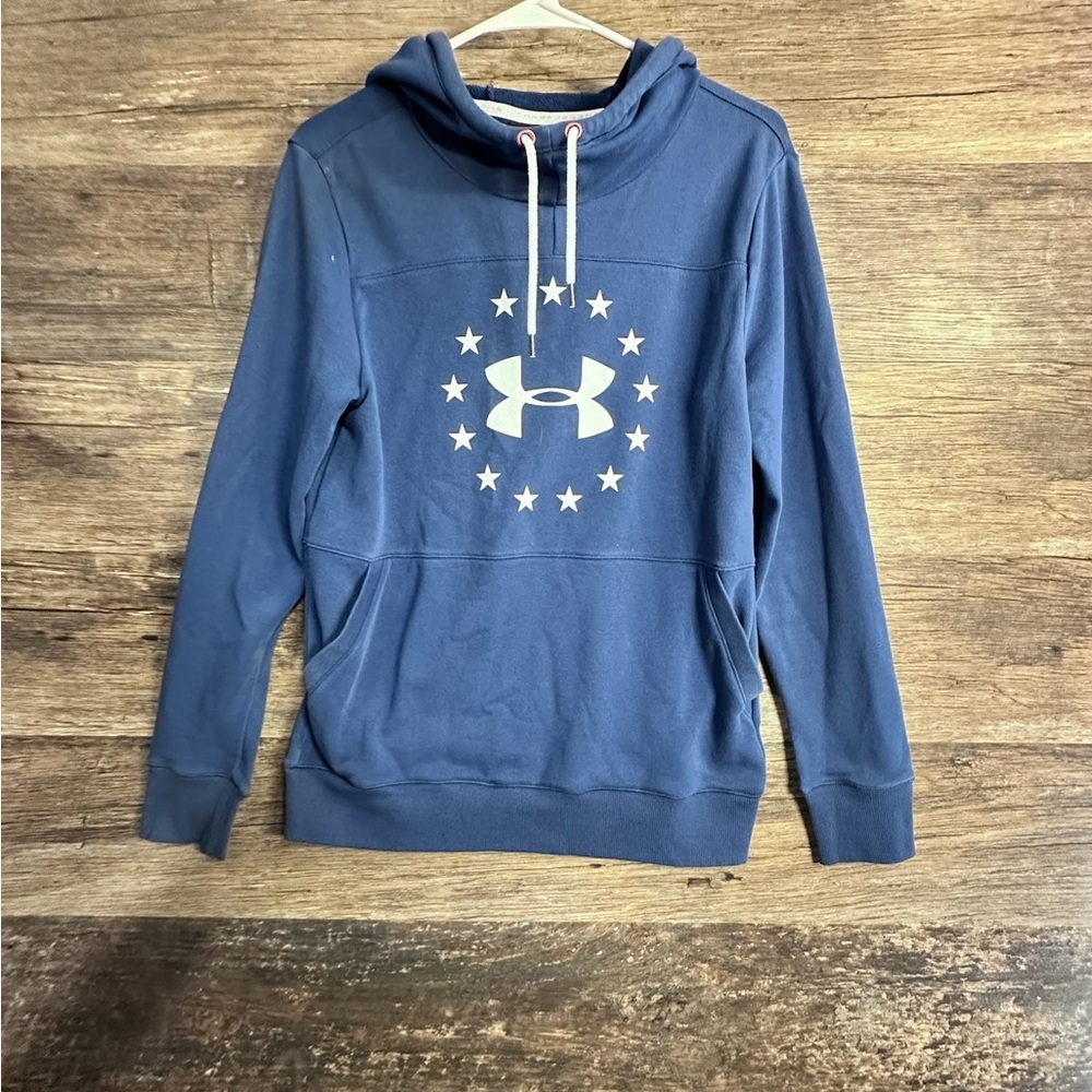 Under Armour Men's Blue Hoodie with Star Logo